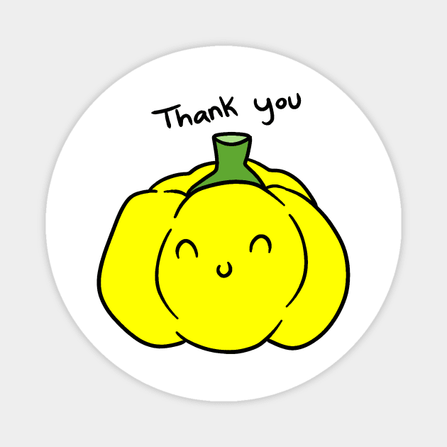 Thank You Yellow Bell Pepper Magnet by saradaboru